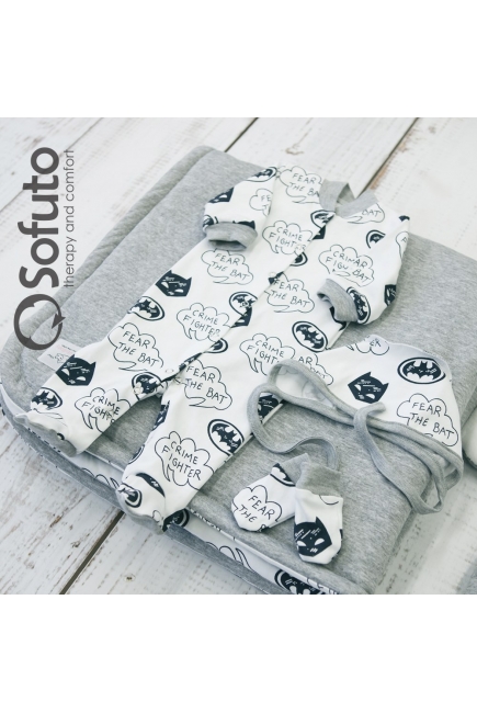 Комплект на выписку холодная зима, Baby Batman (7 предметов)