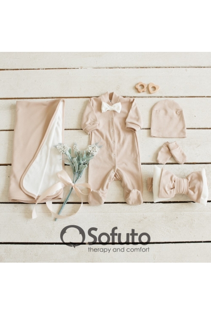 Комплект на выписку из роддома лето Latte Boy (5 предметов)