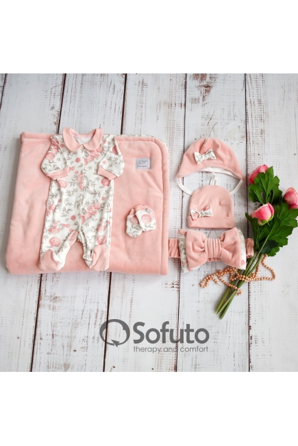 Комплект на выписку из роддома холодное лето Vintage Poudre (6 предметов)