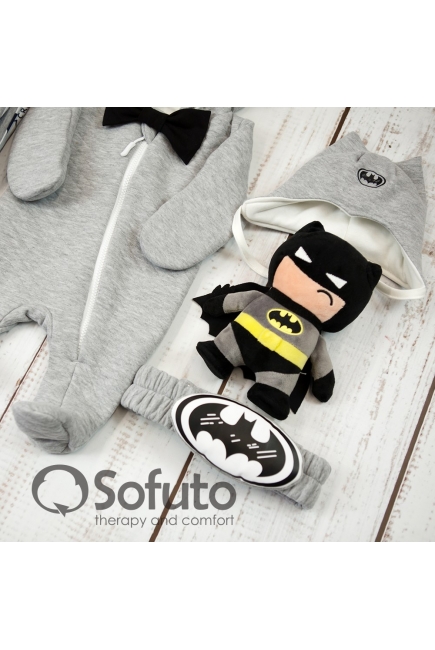 Комплект на выписку демисезонный, Batman Gray (6 предметов)