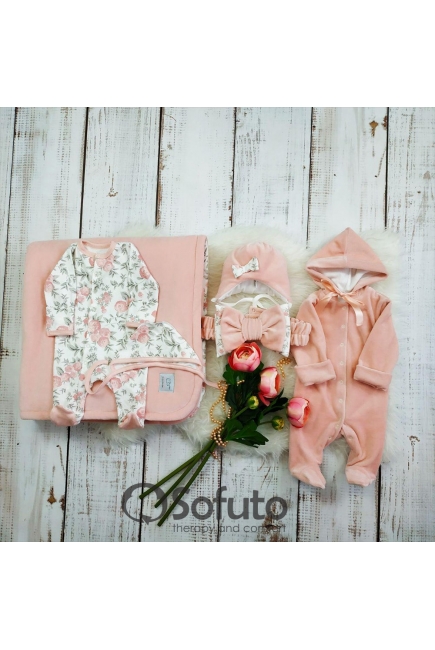 Комплект на выписку демисезонный Vintage Poudre (6 предметов)