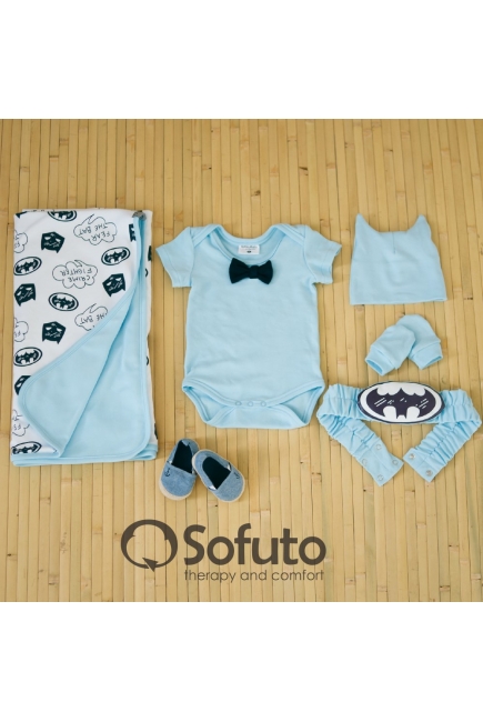 Комплект на выписку из роддома жаркое лето, Batman (5 предметов)