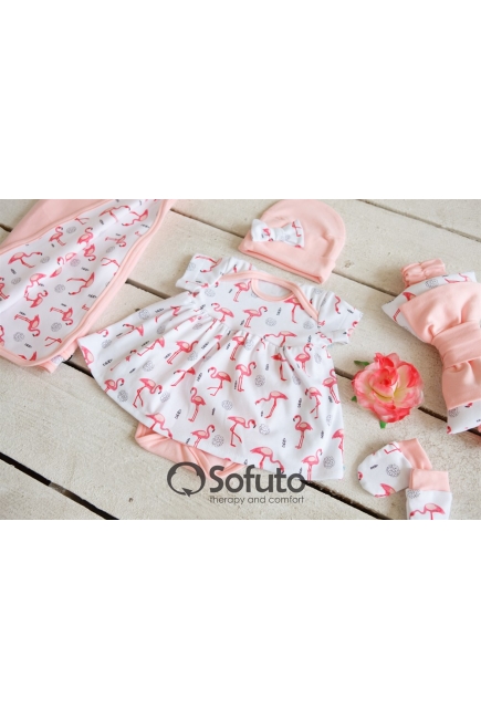 Комплект на выписку из роддома жаркое лето Flamingo (5 предметов)