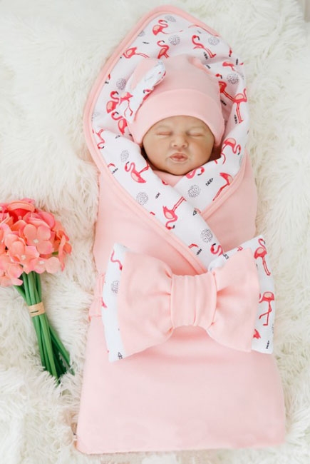 Комплект на выписку из роддома жаркое лето Flamingo (5 предметов)