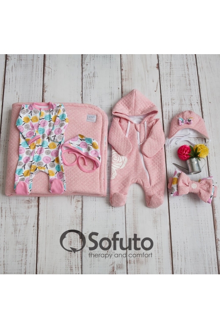 Комплект на выписку демисезонный, Rosa Dior (6 предметов)