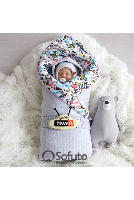 Комплект на выписку холодное лето, Space Travel (6 предметов)