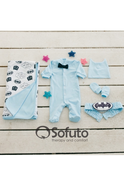Комплект на выписку летний Batman (5 предметов)