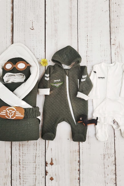 Комплект на выписку холодное лето, Aviator (6 предметов)