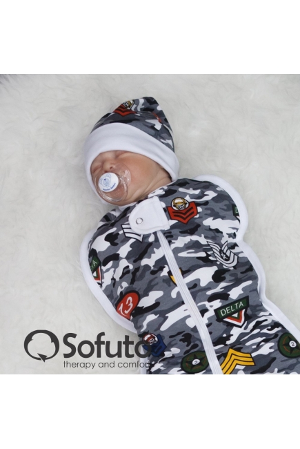 Комплект пеленок-коконов для новорожденных, Military