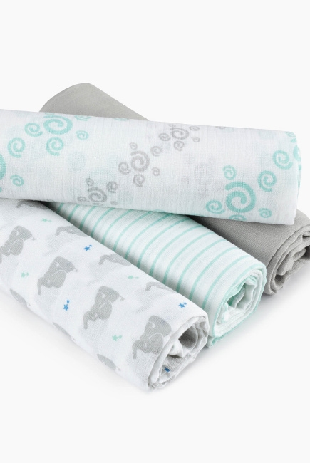 Пеленки муслиновые Aden&Anais для новорожденных, большие, набор 4, Baby Star