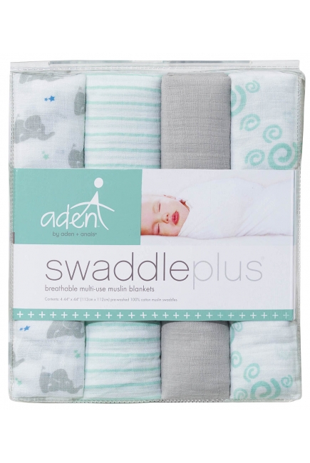 Пеленки муслиновые Aden&Anais для новорожденных, большие, набор 4, Baby Star