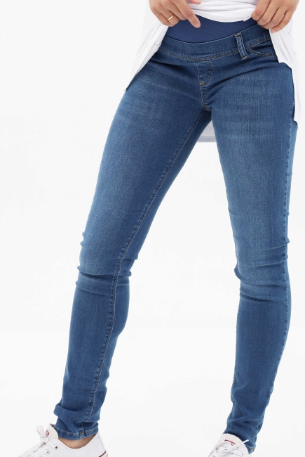 Джинсы для беременных скинни, цвет деним
