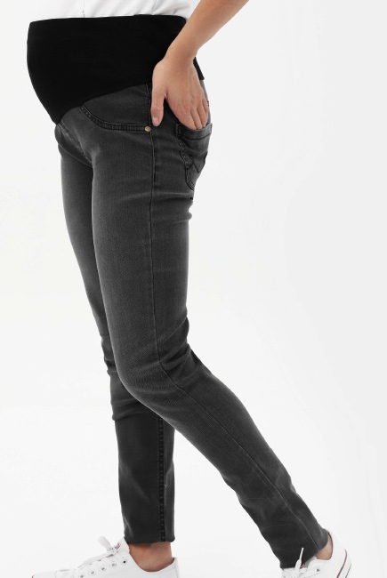 Джинсы скинни для беременных, серые