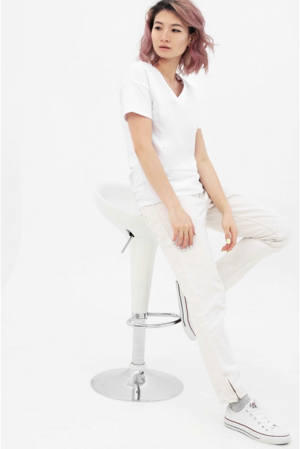 Футболка для кормящих и беременных, белая