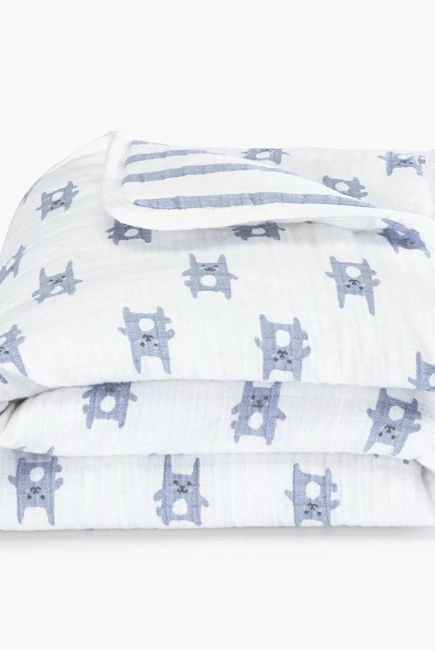 Фланелевое муслиновое одеяло Aden Anais, синее