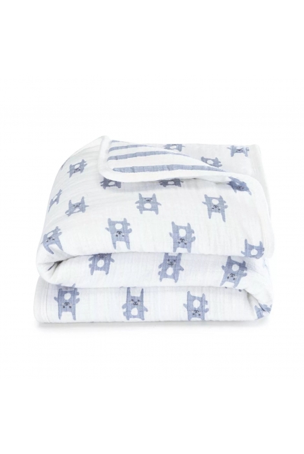 Фланелевое одеяло Aden Anais, синее