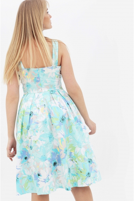 Платье-сарафан для беременных и кормящий с цветочным принтом, ментол