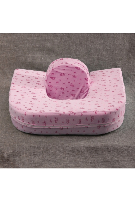 Подушка для кормления двойни «Milk Rivers Twins» с дополнительной подушкой для спины розовая