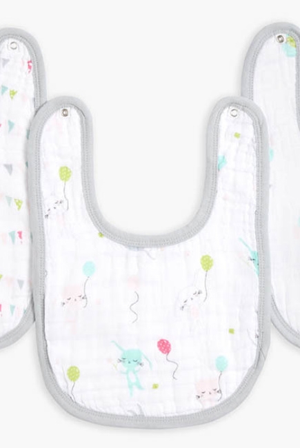 Слюнявчик муслиновый Aden by Aden Anais, набор 3, Little Bib Dancing Bunnies