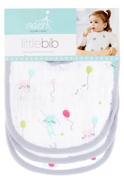 Слюнявчик муслиновый Aden by Aden Anais, набор 3, Little Bib Dancing Bunnies