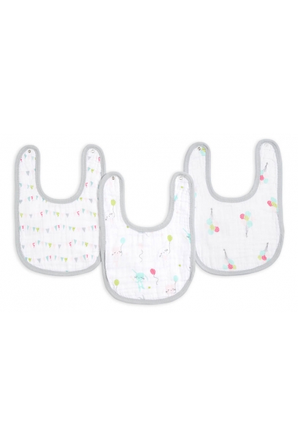 Слюнявчик муслиновый Aden by Aden Anais, набор 3, Little Bib Dancing Bunnies