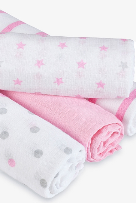 Муслиновые пеленки для новорожденных Aden by Aden Anais, большие, набор 4, Darling