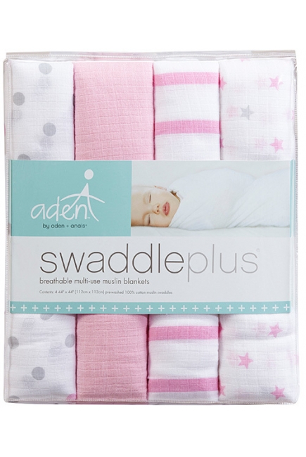 Муслиновые пеленки для новорожденных Aden by Aden Anais, большие, набор 4, Darling