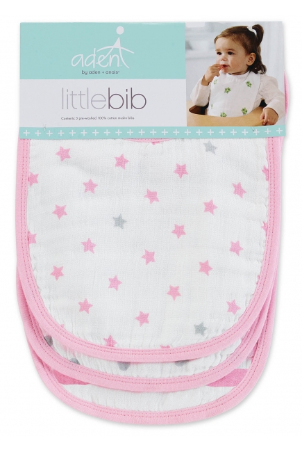 Слюнявчик муслиновый Aden by Aden Anais, набор 3, Little Bib Darling
