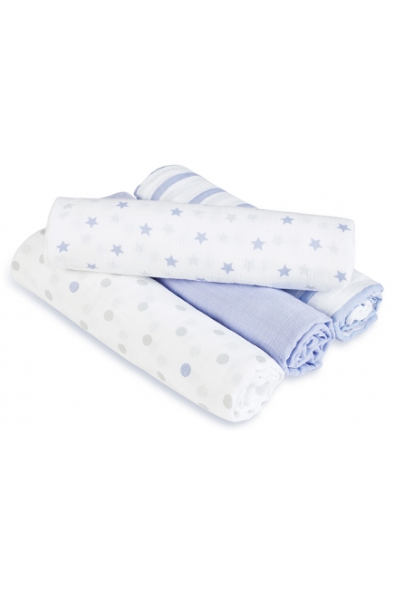 Пеленки муслиновые Aden by Aden Anais для новорожденных, большие, набор 4, Dashing