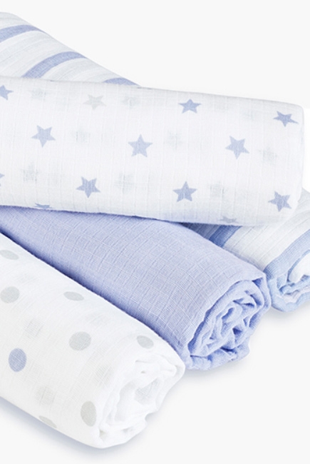 Пеленки муслиновые Aden by Aden Anais для новорожденных, большие, набор 4, Dashing