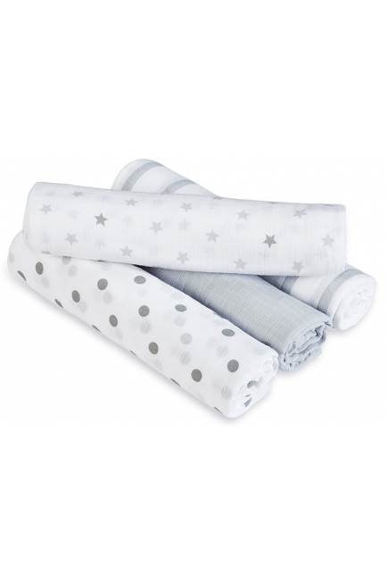 Муслиновые пеленки Aden by Aden&Anais, большие, набор 4, Dove