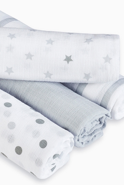 Муслиновые пеленки Aden by Aden&Anais, большие, набор 4, Dove