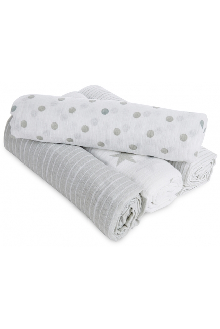 Пеленки муслиновые Aden by Aden Anais для новорожденных, большие, набор 4, Dusty