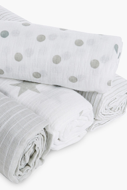 Пеленки муслиновые Aden by Aden Anais для новорожденных, большие, набор 4, Dusty