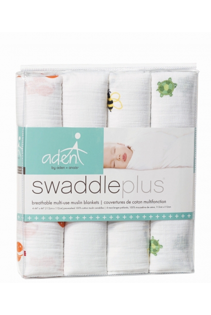 Муслиновые пеленки для новорожденных Aden by Aden Anais, большие, набор 4, Life s hoot