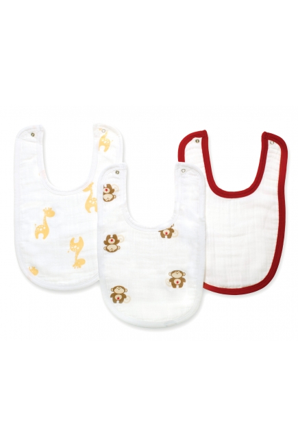 Слюнявчик муслиновый Aden by Aden&Anais, набор из 3 штук, Little Bib Safari Friends