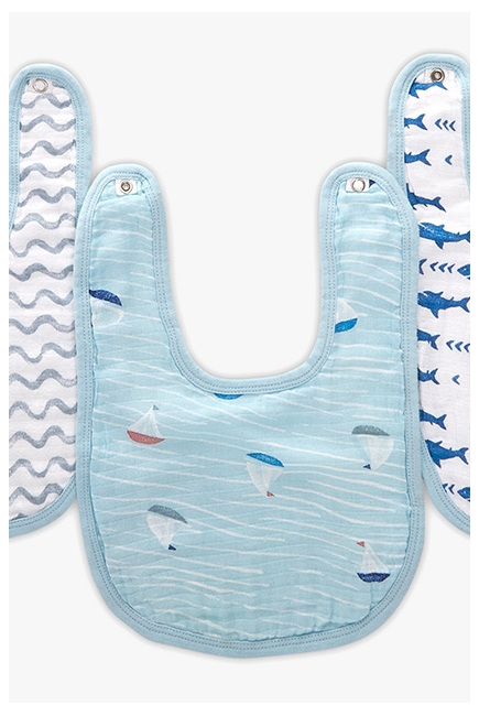 Слюнявчик муслиновый Aden by Aden&Anais, набор 3, Making Waves