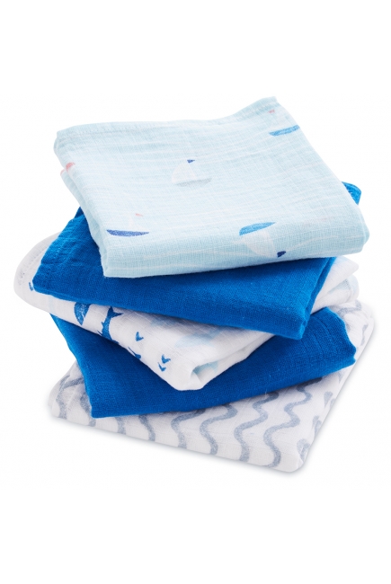 Муслиновые пеленки для новорожденных Aden by Aden Anais, средние, набор 5, Making Waves