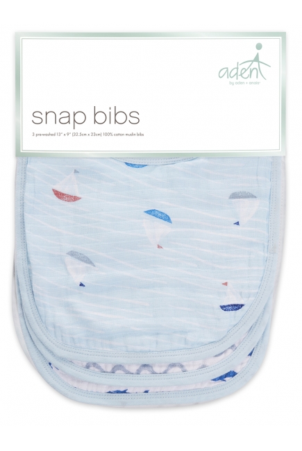 Слюнявчик муслиновый Aden by Aden&Anais, набор 3, Making Waves