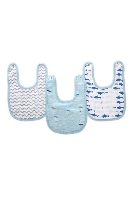 Слюнявчик муслиновый Aden by Aden&Anais, набор 3, Making Waves