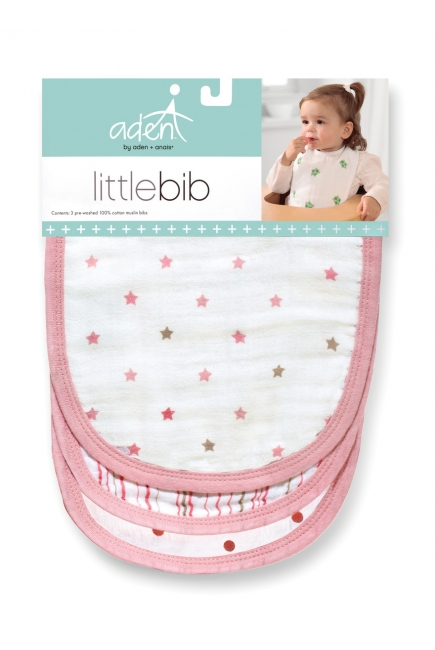 Слюнявчик муслиновый Aden by Aden&Anais, набор 3, Little Bib Oh Girl
