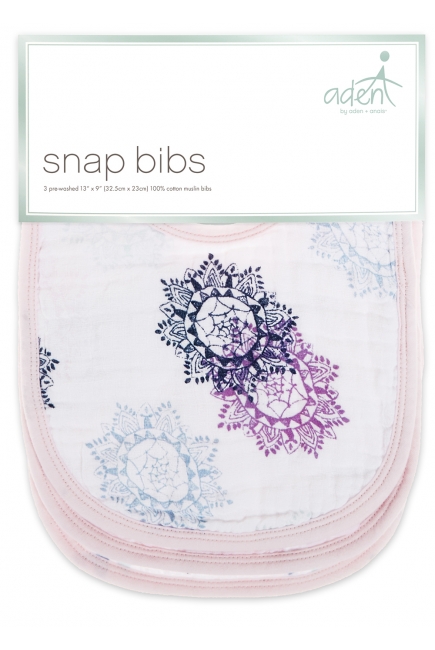 Слюнявчик муслиновый Aden by Aden&Anais, набор из 3 штук, Pretty Pink