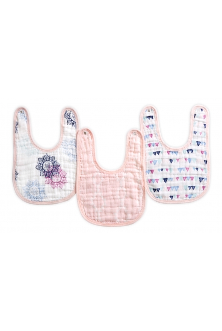 Слюнявчик муслиновый Aden by Aden&Anais, набор из 3 штук, Pretty Pink