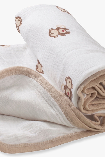 Муслиновое одеяло для коляски Aden by Aden Anais, Safari Friends-Monkey