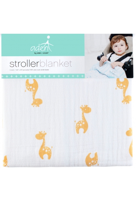 Одеяло муслиновое для коляски Aden by Aden&Anais, Safari Friends-Giraffe