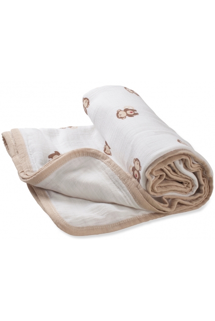 Муслиновое одеяло для коляски Aden by Aden Anais, Safari Friends-Monkey