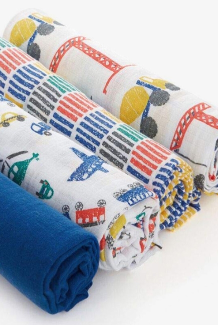 Муслиновые пеленки Aden by Aden&Anais, большие, набор 4, Trucking Along