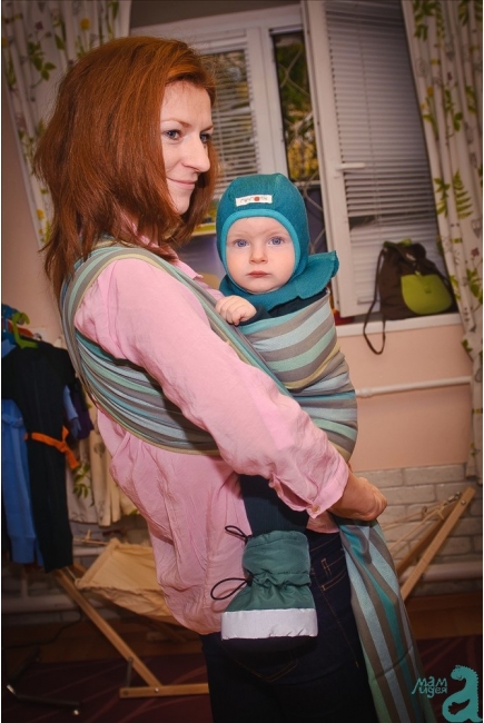 Слинг-шарф Amazonas (двойное диагональное плетение), Pacific