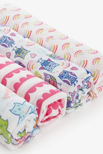 Муслиновые пеленки Aden by Aden Anais, большие, набор 4, Wise Owl