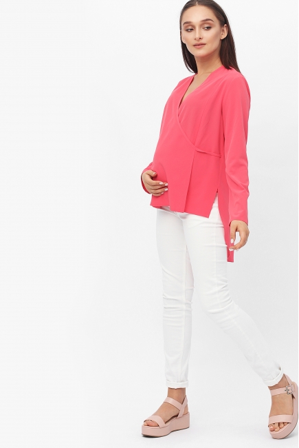 Блуза для беременных и кормящих на запах, коралловая